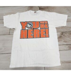 vtg Florida Marlins You Gotta Be Here T-Shirt Size L 90s MLB Baseball Tee